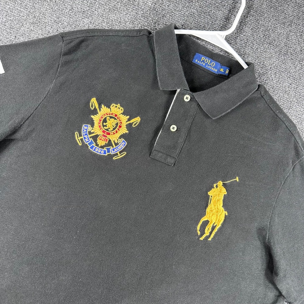 Polo Ralph Lauren Polo Shirt Mens XL Extra Large Black Big Pony Blackwatch 1996